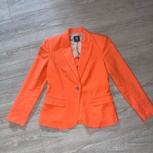 Bold Orange Strapless Blazer